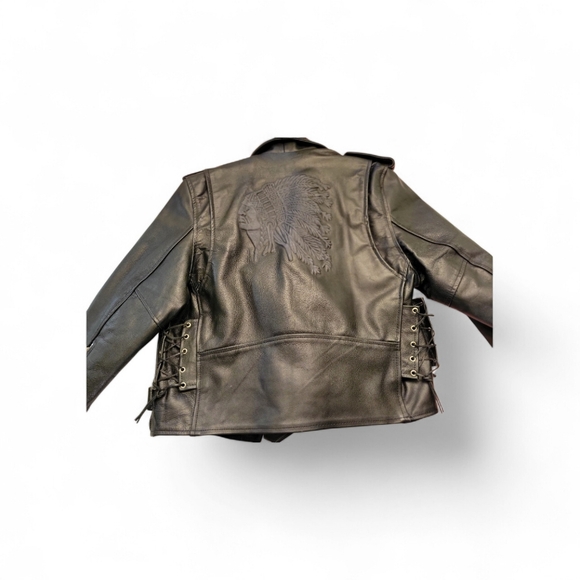 Bikers Leather Stuff Womens Leather Jacket Medium Double Lined Harley - Picture 7 of 7